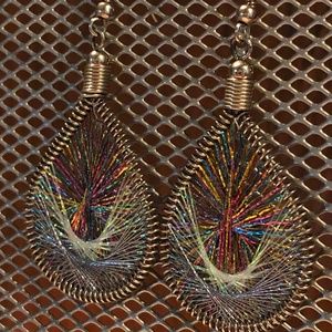 Colorful String Woven Earrings